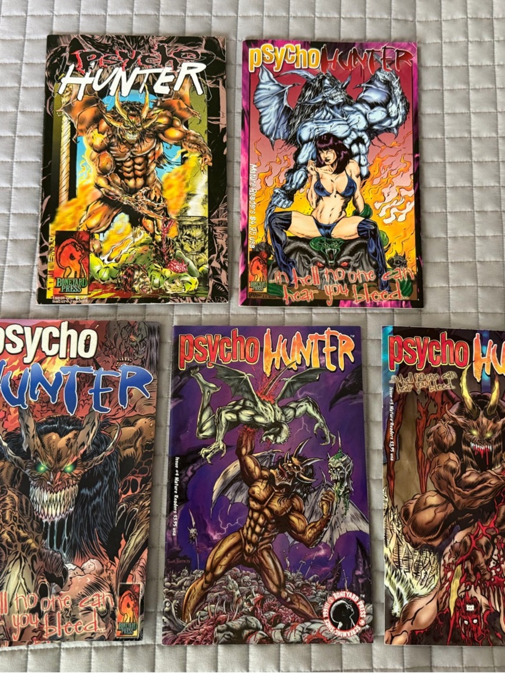 Psycho Hunter Comic Lot 👹 Boneyard Press Indie Horror 2000–2003